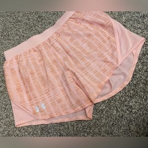 Peach under armor workout shorts